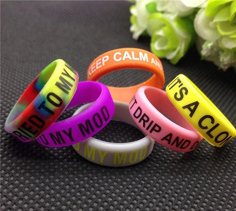 Mod Bands Pack of 100 (Vary Colors / Text) - WholesaleVapor.com