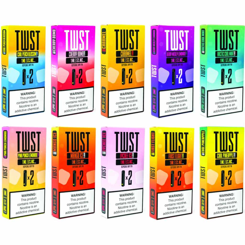 TWST Disposable Vape (2 Pack) *New Flavors!, New Packaging* WholesaleVapor.com TWST Disposable Vape (2 Pack) *New Flavors!, New Packaging* WholesaleVapor.com