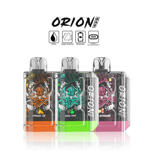 Orion Bar 7500 Disposable 5% & Limited Summer Time Flavors