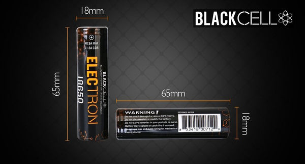 Blackcell Electron 18650 Battery (2 Pack) - WholesaleVapor.com