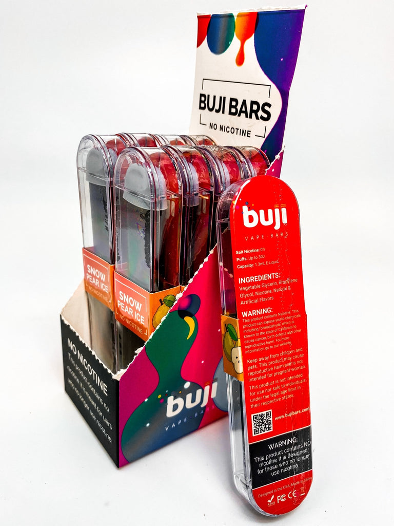 Buji Bars Slim NO NICOTINE - 10 Pack - NY STATE COMPLIANT Flavored Dis WholesaleVapor.com Buji Bars Slim NO NICOTINE - 10 Pack - NY STATE COMPLIANT Flavored Dis WholesaleVapor.com