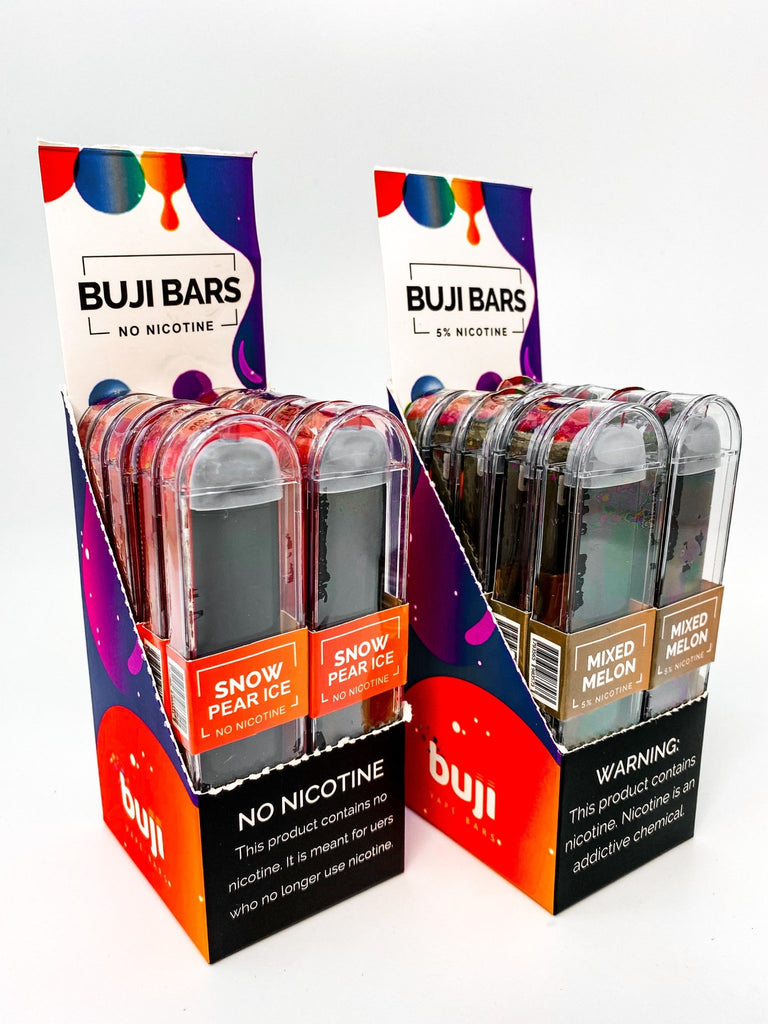 Buji Bars Slim NO NICOTINE - 10 Pack - NY STATE COMPLIANT Flavored Dis WholesaleVapor.com Buji Bars Slim NO NICOTINE - 10 Pack - NY STATE COMPLIANT Flavored Dis WholesaleVapor.com