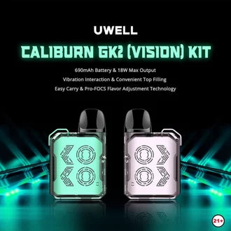 uwell Caliburn GK2 ( Vision) Pod System WholesaleVapor.com uwell Caliburn GK2 ( Vision) Pod System WholesaleVapor.com