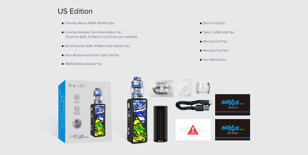 FreeMax Maxus 100W Starter Kit - WholesaleVapor.com