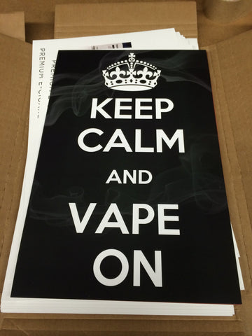 Keep Calm and Vape On Posters - WholesaleVapor.com