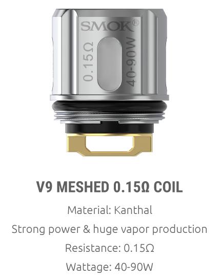 Smok TFV9 Meshed Coils - 5 Pack - WholesaleVapor.com