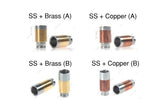 SS w/ Brass or Copper Accent Drip Tips - WholesaleVapor.com