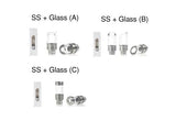 SS w/ Glass Drip Tips (Different Options) - WholesaleVapor.com