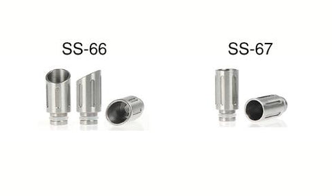Stainless Steel Drip Tips (66 & 67 Styles) - WholesaleVapor.com