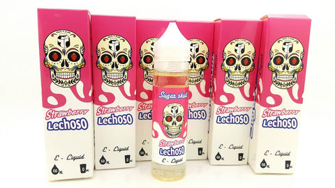 Strawberry Lechoso By Sugar Skull Eliquid 60ml - WholesaleVapor.com