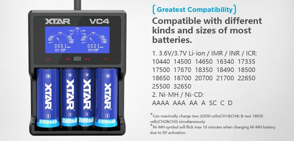XTAR VC4 Charger - WholesaleVapor.com